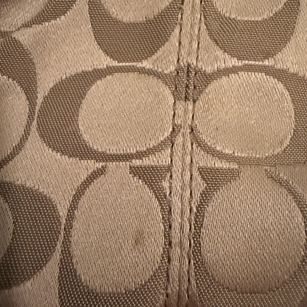 Coach Beige and Burgundy Wristlet - Picture 7 of 8
